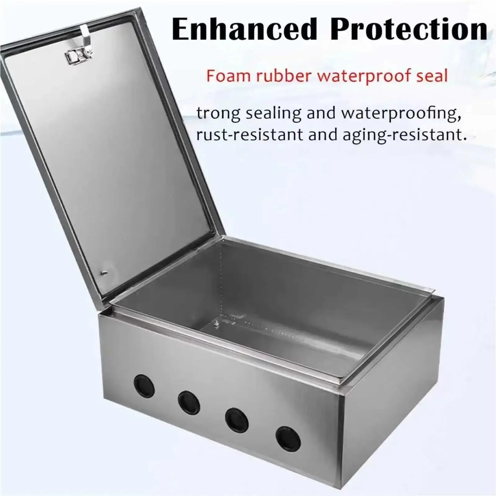 Rugged And Weatherproof Outdoor Electrical Enclosure Box With Stainless Steel Shell For Wall Mount Junction Chest And Electric Control Panels, Built To Last Outdoor Electrical Box Measures 12x16x8 Inches And 1.2 Millimeter Thick - Image 4
