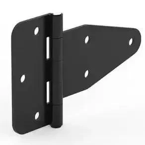 Rugged Black Flat Leaf Hinge For Heavy Doors And Truck Cabinets, 180 Degree Swing, Beefy Heavy Duty Steel, Flush Mount, Great For Generators And Machinery Panels And Covers, Pack Of 12, Model 599.6.2