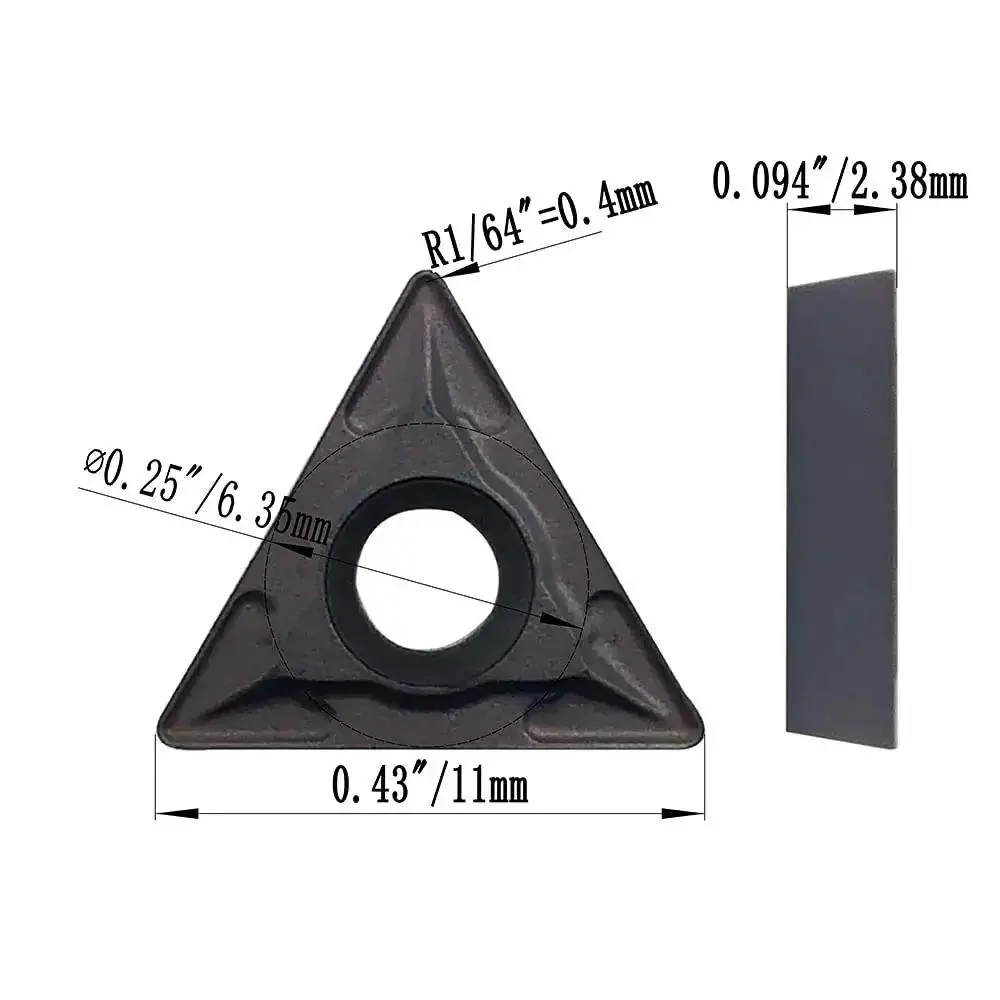 Rugged Carbide Turning Inserts 20 Pcs TCMT21.51 TCMT110204 For Lathe Tool Holders Ideal For Steel And Stainless Steel PVD Coated For Longer Tool Life High Fracture Resistance And Sharp Edge Performance - Image 6