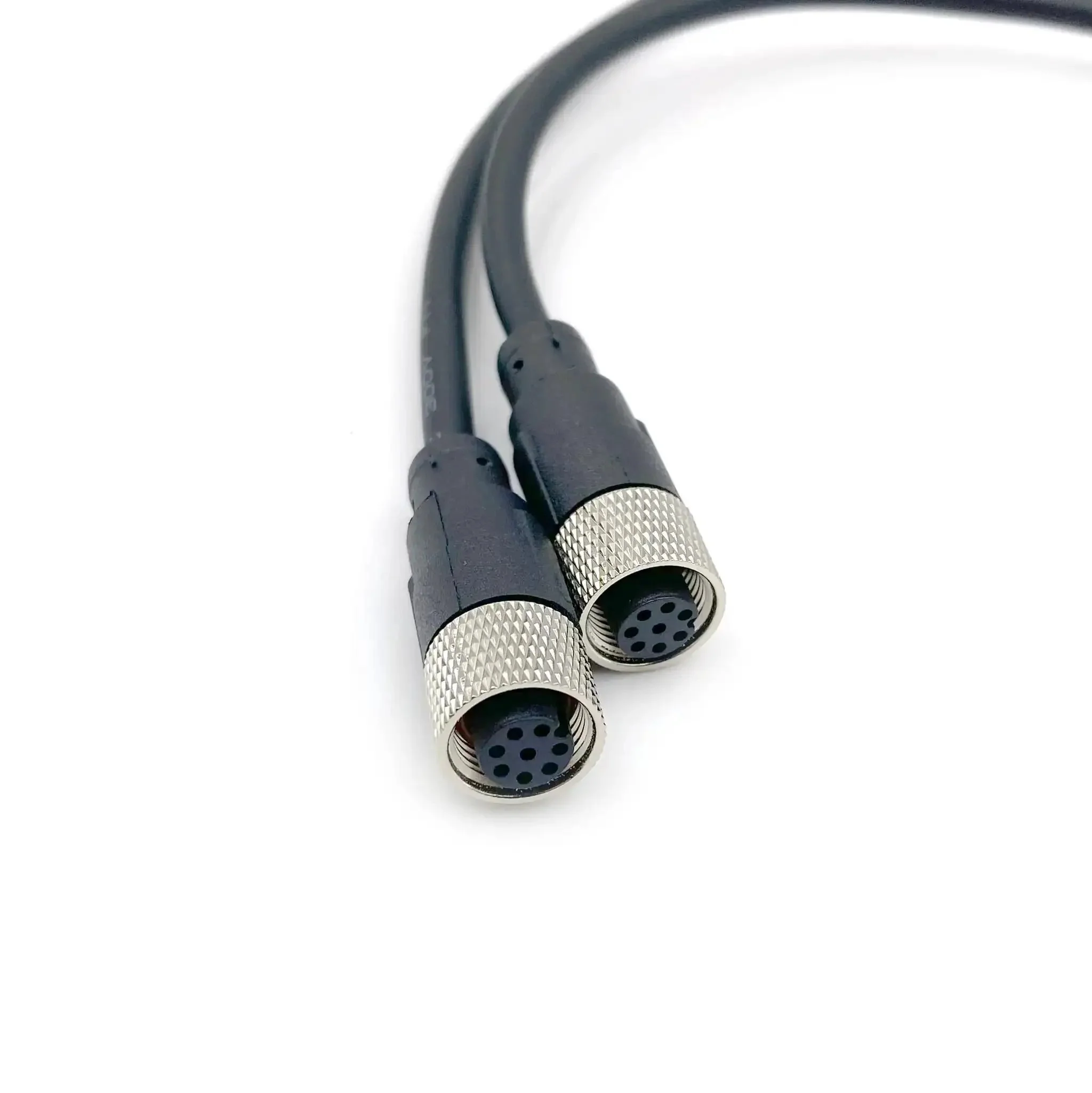 Rugged Heavy Duty M12 8 Pin Female to Female Connector Cable A Code Straight Profibus Double Female Cable for Fieldbus Modules Industrial Molded PVC Sensor Cable AWG24 60V 4A 1 Meter IP67 Waterproof - Image 2