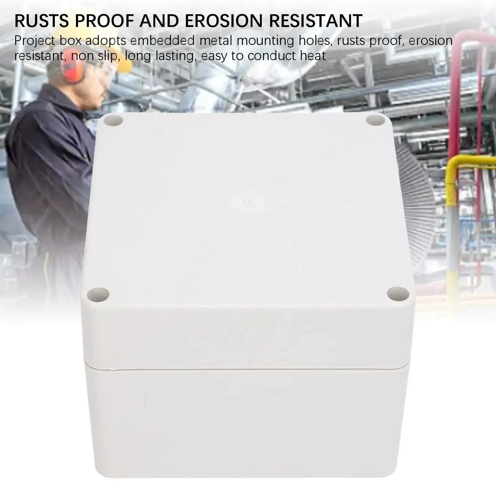 Rugged IP65 Waterproof ABS Electronics Enclosure For Outdoor Junction Box With Sealing Strip Built To Last All Weather 120x120x90mm Great For Control Panels Solar Systems And Surveillance Cameras - Image 3