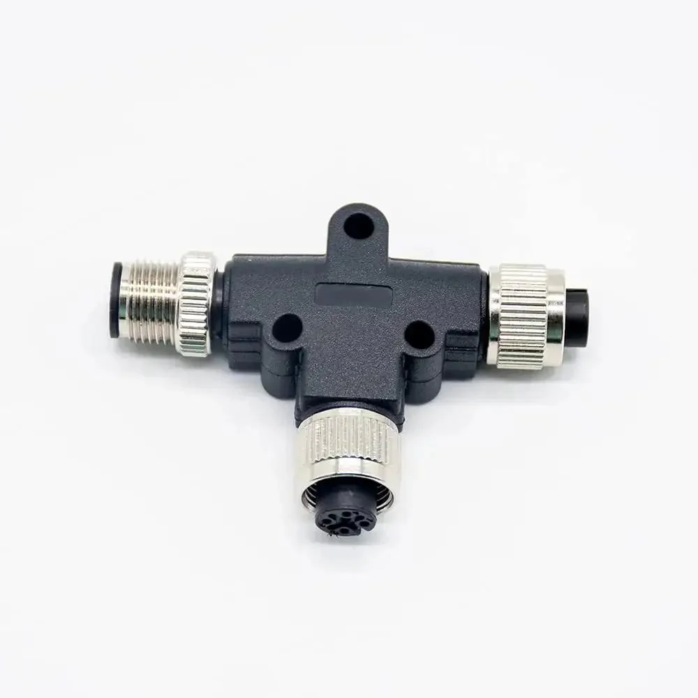 Rugged IP67 M12 5 Pin T Connector A Code Waterproof Field Wiring Adapter For Industrial Sensors Male To Female Wireable Sensor Plug For Industrial Automation And Field Installations - Image 6