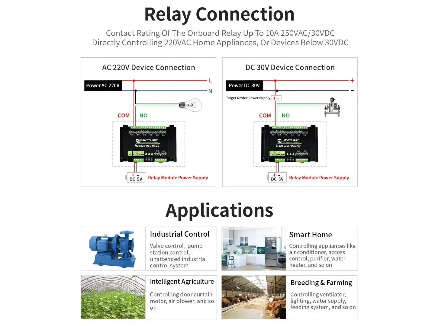 Rugged Modbus RTU 8 Channel Relay Module With RS485 Interface And ABS Enclosure, A True Workhorse That Cascades On RS485 Bus, Configurable Device Address 1 To 255, Timed Relay On Off Control, Multi Isolation Protection For Safe Industrial Use - Image 4