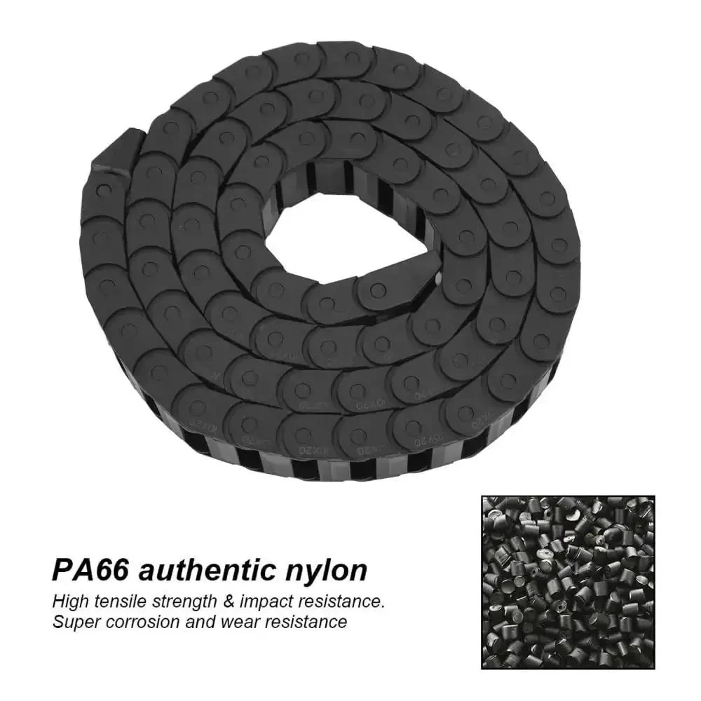 Rugged Nylon Cable Carrier 1 Meter Drag Chain For CNC Machines With End Connector Built To Last From PA66 Tough And Durable Temperature Range Minus 40 To 80 Degrees Celsius Briefly Above 100 Degrees - Image 2