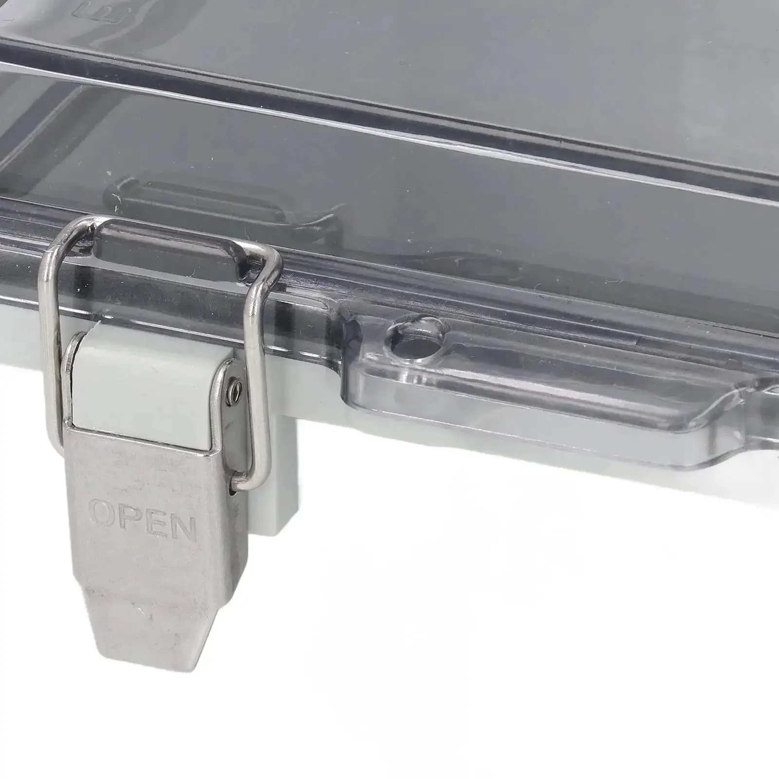 Rugged Outdoor Electrical Junction Box With IP67 ABS Enclosure, Grid Mounting Plate, Clear Cover And Stainless Steel Door Lock, Ideal For Outdoor Lighting, Pump Control, And DIY Home Projects - Image 3