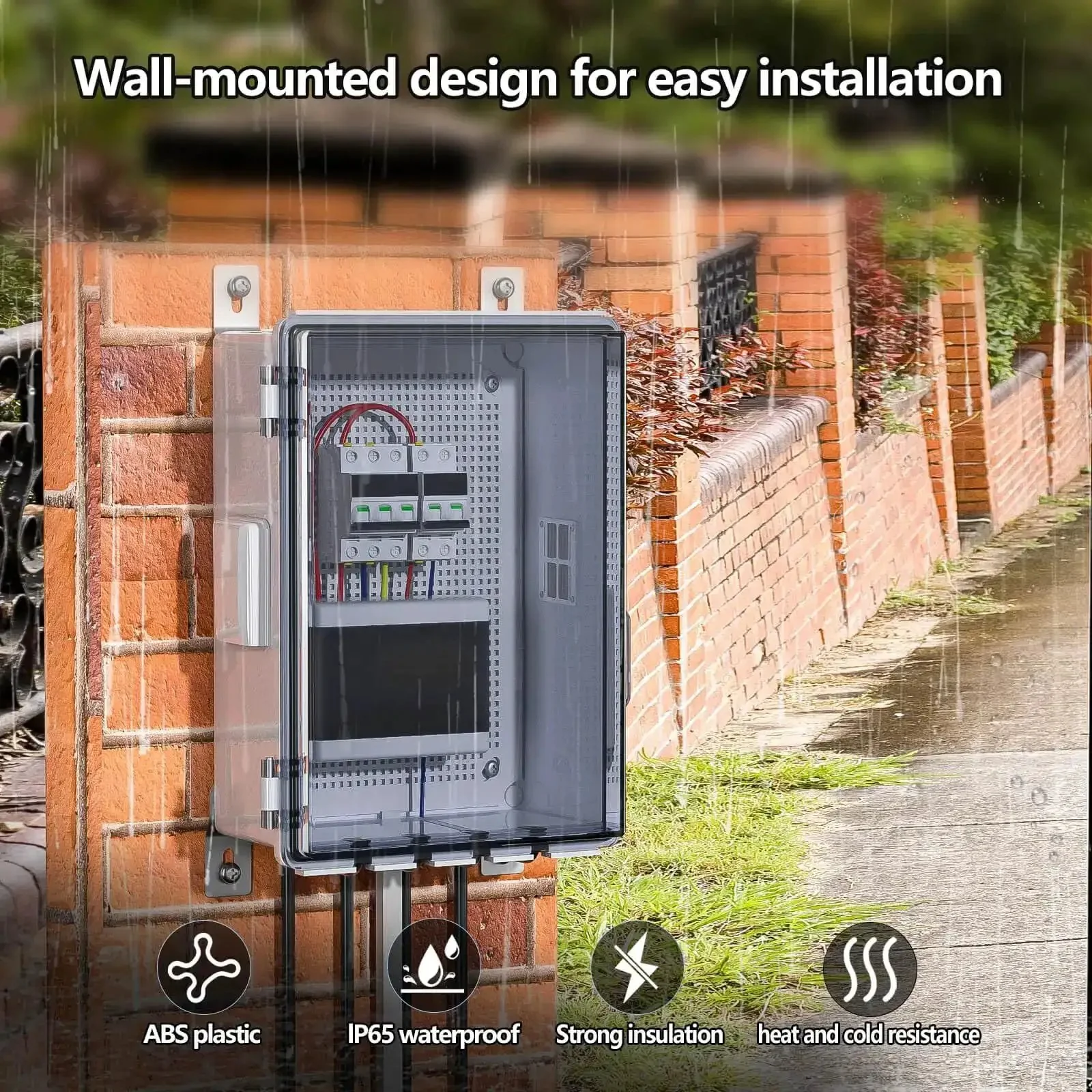 Rugged Outdoor Ready Ventilated ABS Electrical Junction Box With IP65 Waterproof Enclosure For Indoor And Outdoor Use Clear Cover Mounting Plate Cable Grommets Durable Weatherproof Plastic Box 13.8 X 9.7 X 5.9 Inches - Image 2