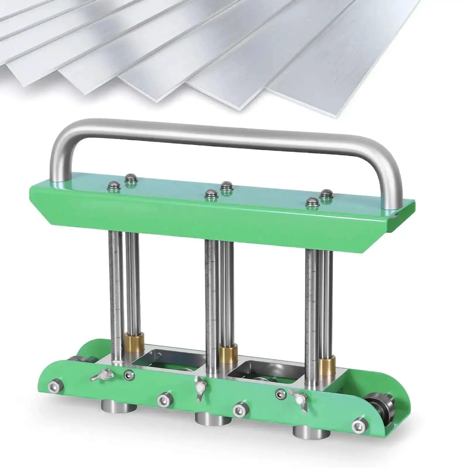 Rugged Pro Grade Sheet Metal Bender Station For Precise Roof Panel Folds Disc Type Bending Machine For Steel Aluminum Copper Drip Edge Tool For Rain Diverters And Folded Edges Handles 0.01 To 0.04 Inch Sheets And 0 To 90 Degree Bends - Image 2