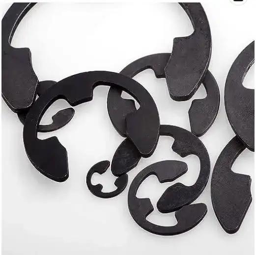 Rugged Spring Steel E Clips Set With Black Oxide Finish For Heavy Duty Retention In Three Eighths Inch Size 25 Pieces Great For Automotive Machinery And DIY Projects That Need Reliable Corrosion Resistant Retaining Clips - Image 2