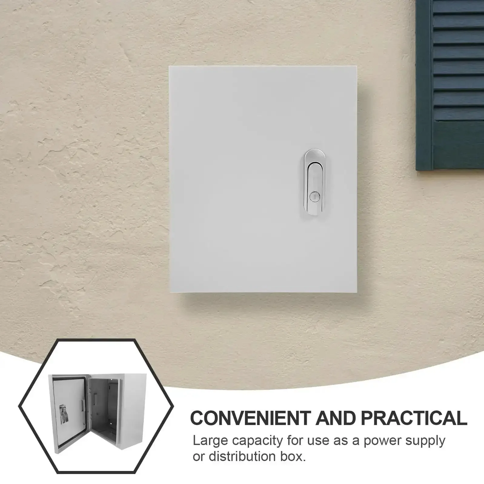 Rugged Waterproof Electrical Junction Box With Lockable Control Panel Enclosure For Outdoor Use 25 By 30 By 14 Cm Perfect For RV Electrical Panels And Universal Power Applications Safe Durable Easy Install - Image 2