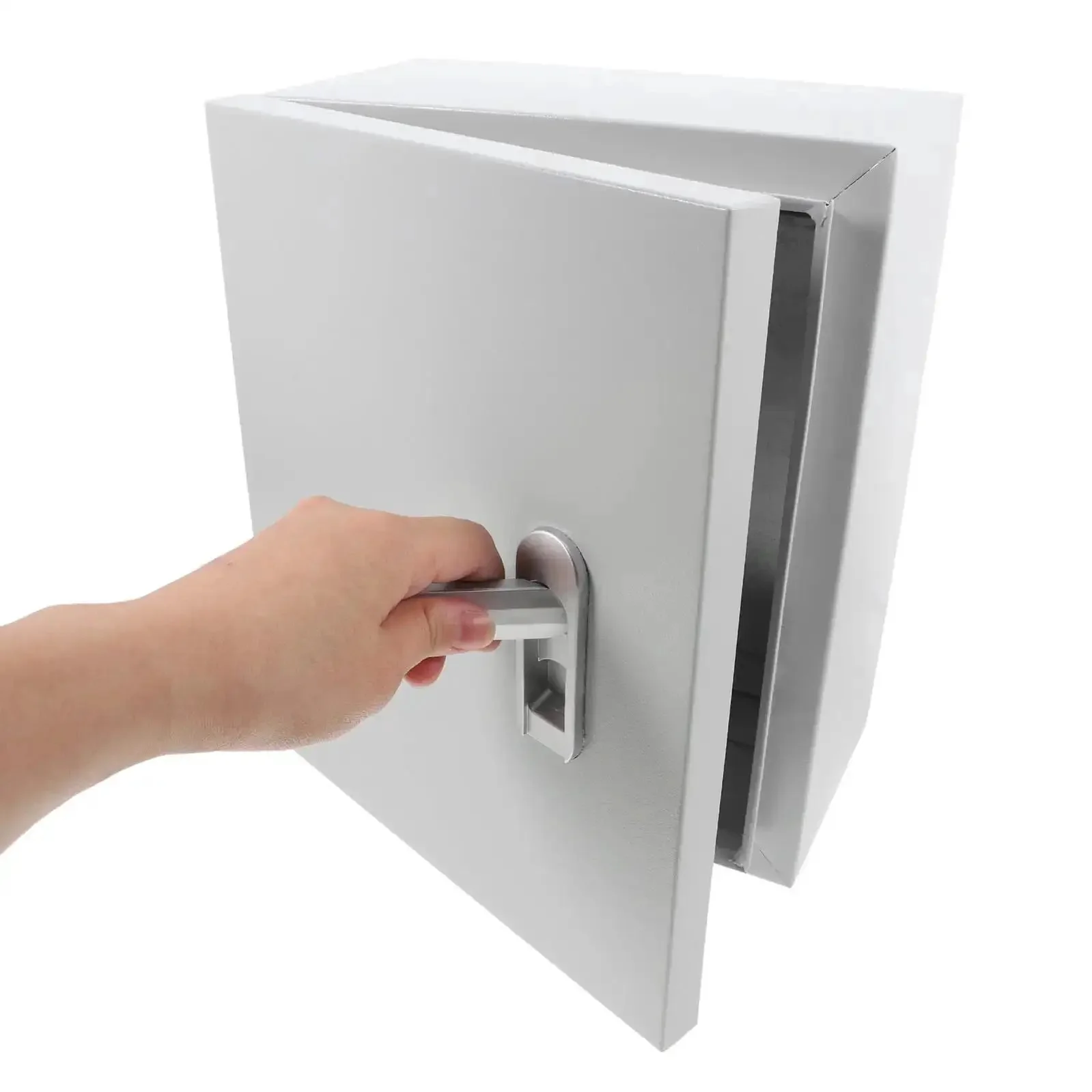 Rugged Waterproof Electrical Junction Box With Lockable Control Panel Enclosure For Outdoor Use 25 By 30 By 14 Cm Perfect For RV Electrical Panels And Universal Power Applications Safe Durable Easy Install - Image 4