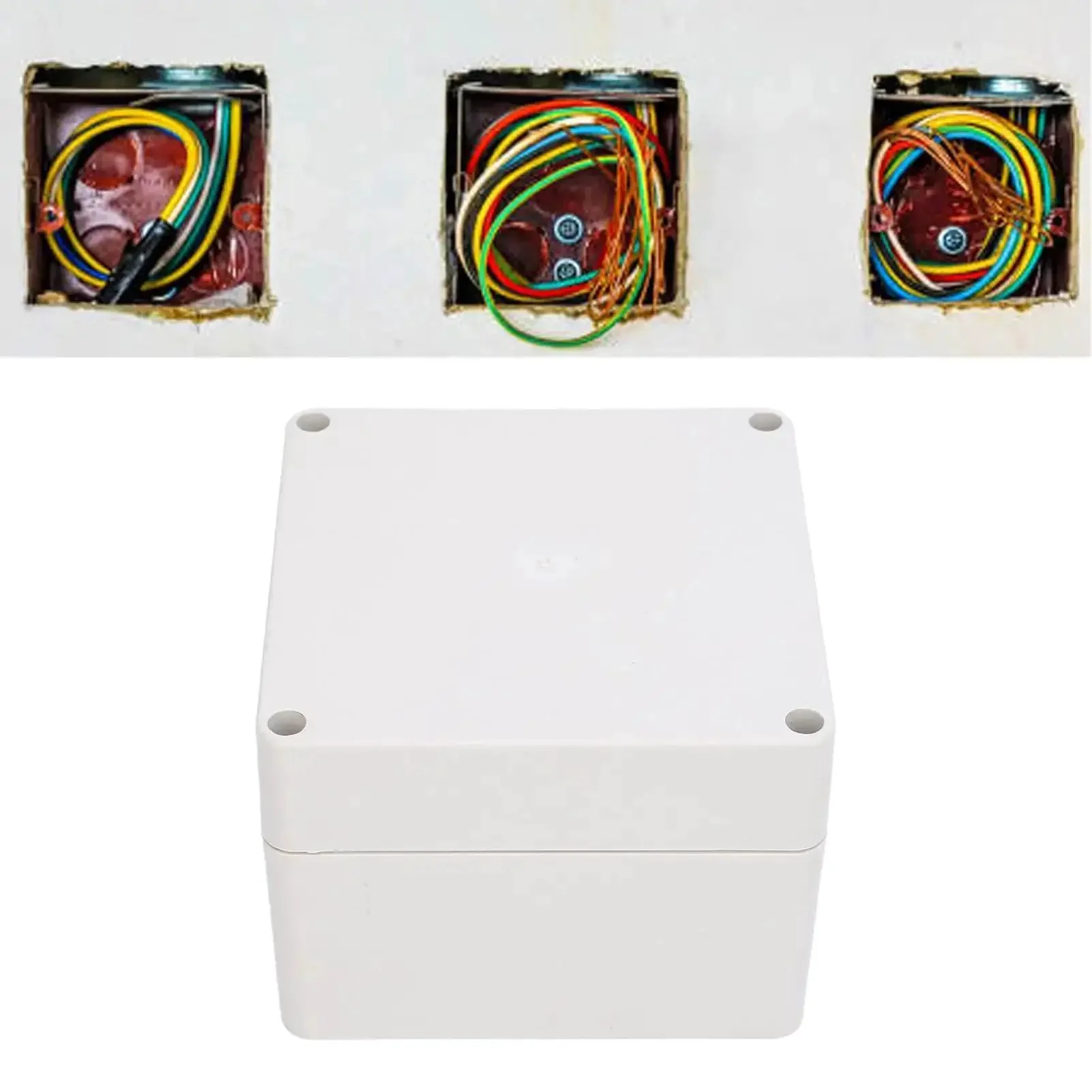 Rugged Weatherproof IP65 Electrical Enclosure Project Box 120X120X90MM ABS Plastic Outdoor Junction Box With Embedded Mounting Holes And Sealing Gasket For Control Panels And Electronics DIY - Image 2