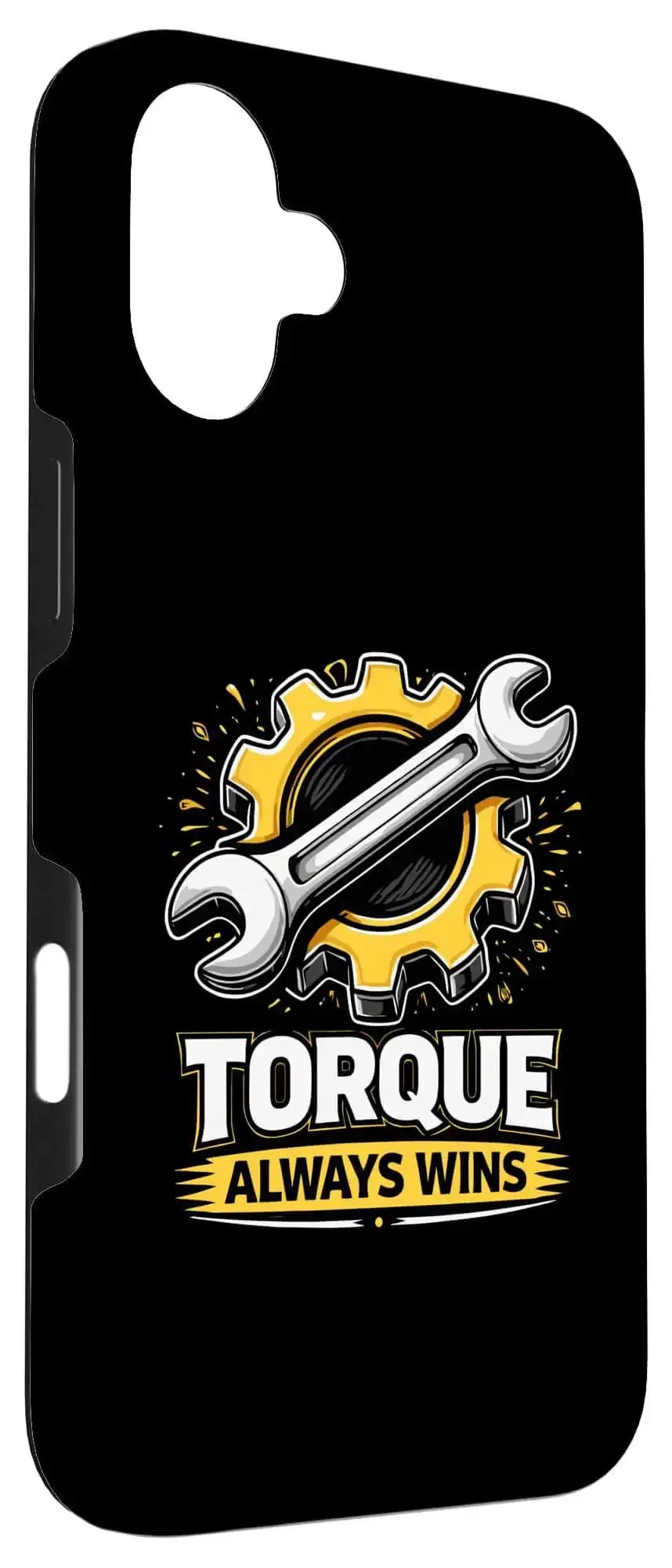 Rugged Wrench Gear Power Graphic Case For IPhone 16 Plus Built For Auto Techs And Weekend Wrenchers Durable Protective Phone Cover With Bold Gear Emblem Dyno Ready - Image 2