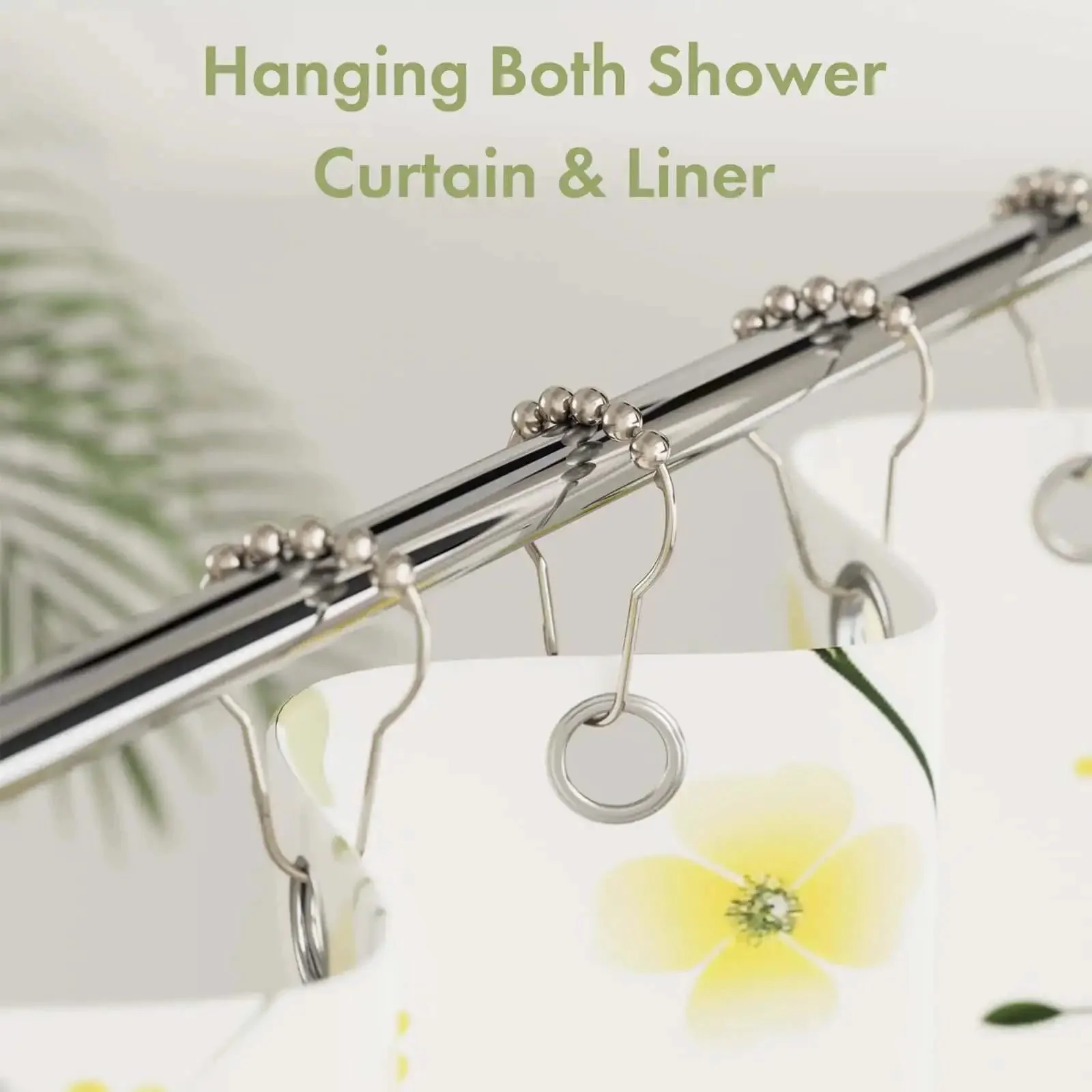 Rustproof Stainless Steel Shower Curtain Hooks Set Of 12 For Bathroom Rods With Polished Nickel Finish Heavy Duty And Durable No Rust Design Easy Glide And Decorative Utility - Image 9