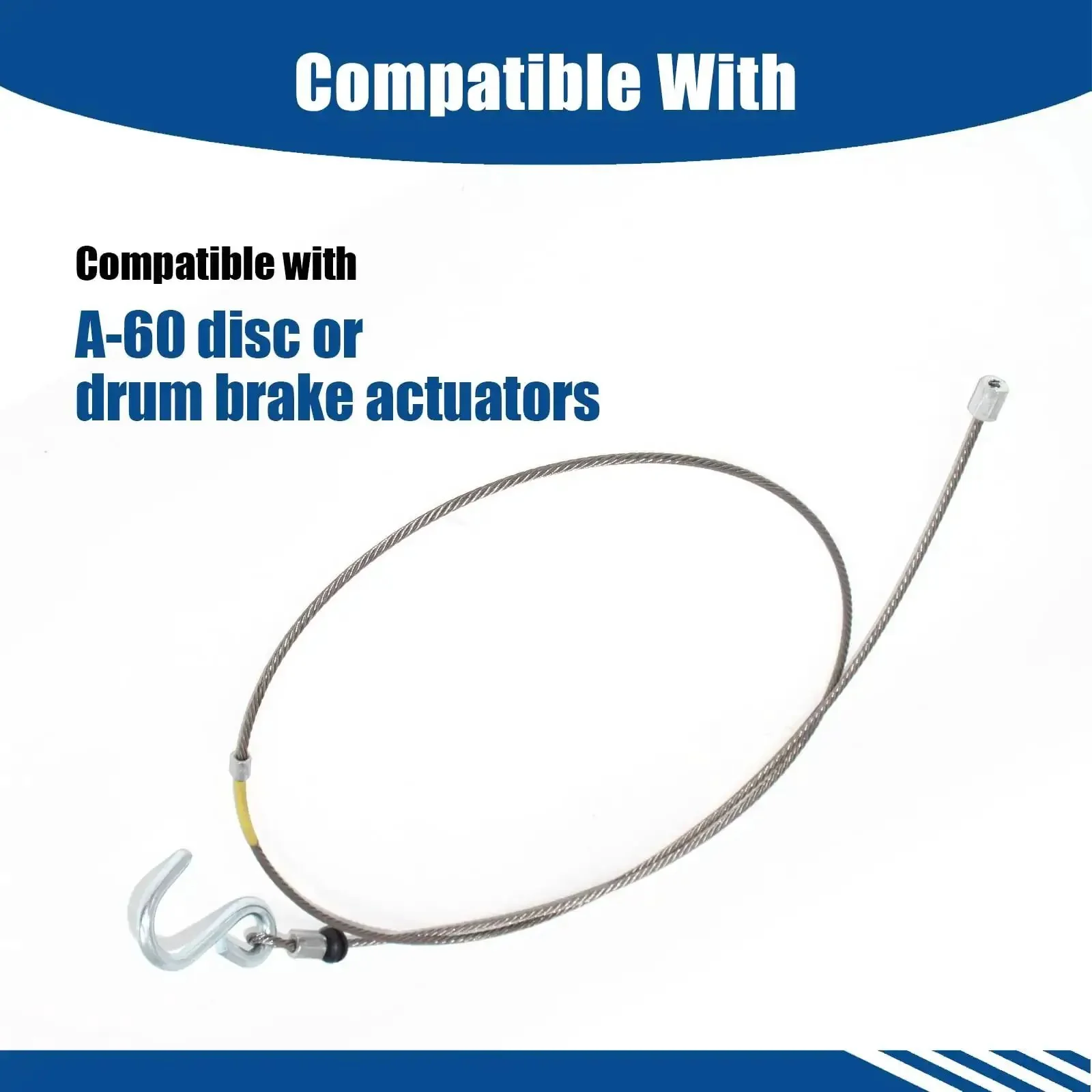 Safety Cable Assembly Replacement For UFP A-60 Disc And Drum Brake Actuators 34370 Compatible, High Quality Trailer Brake Cable, Plug And Play Ready To Install, Premium Replacement Part For A-60 Actuators - Image 5