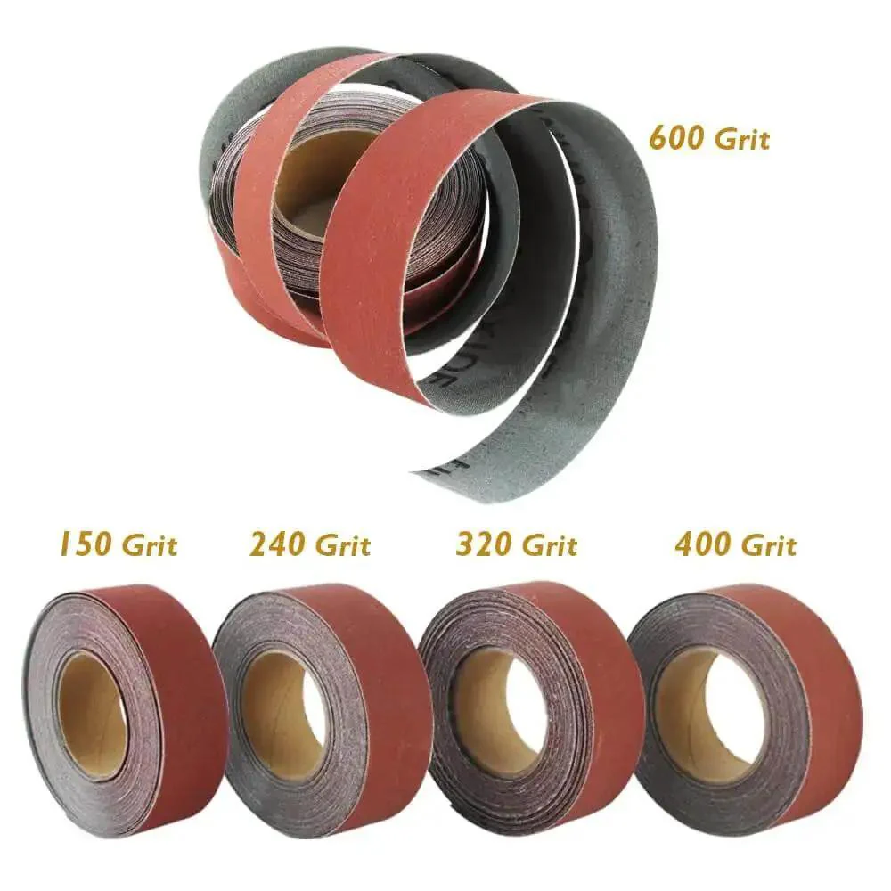 Sanding Strip Kit With Dispenser, 5 Grit Range 150 240 320 400 600 Rolls For Woodturners, Furniture Repair, Woodworking, Metalworking, And Automotive Body Work - Image 6