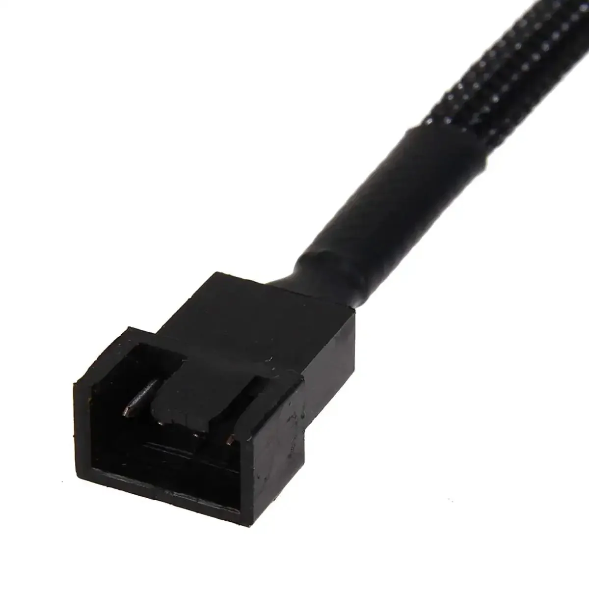SATA To 3 Pin Or 4 Pin PWM PC Case Fan Power Adapter Cable With 15 Pin SATA Connector Converts 12V Fans To 3 Pin And 4 Pin PWM Ten Point Six Inch Black Sleeved Backwards Compatible - Image 4