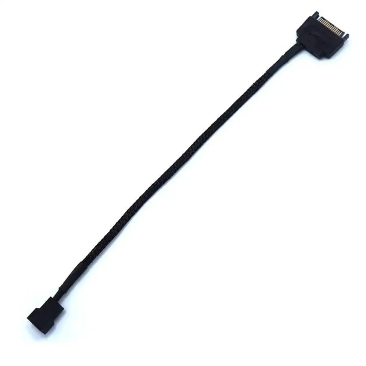 SATA To 3 Pin Or 4 Pin PWM PC Case Fan Power Adapter Cable With 15 Pin SATA Connector Converts 12V Fans To 3 Pin And 4 Pin PWM Ten Point Six Inch Black Sleeved Backwards Compatible - Image 5