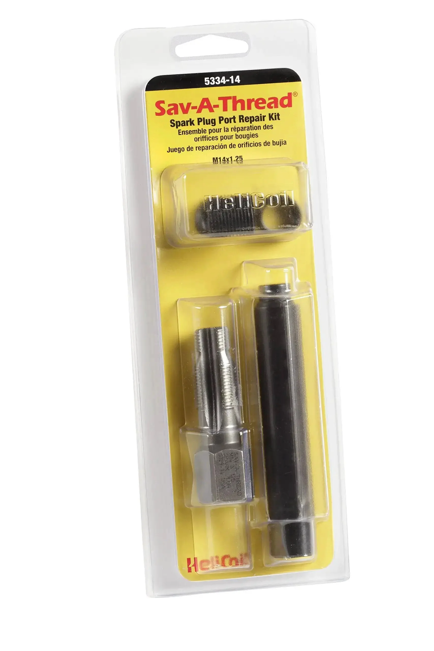Save A Thread Thread Repair Kit M14 X 1.25 For Stripped Spark Plug Holes, Easy Permanent Fix With Universal Fit, Includes Three Insert Lengths, Durable Inserts For DIY Auto, Motorcycle And Small Engine Repair