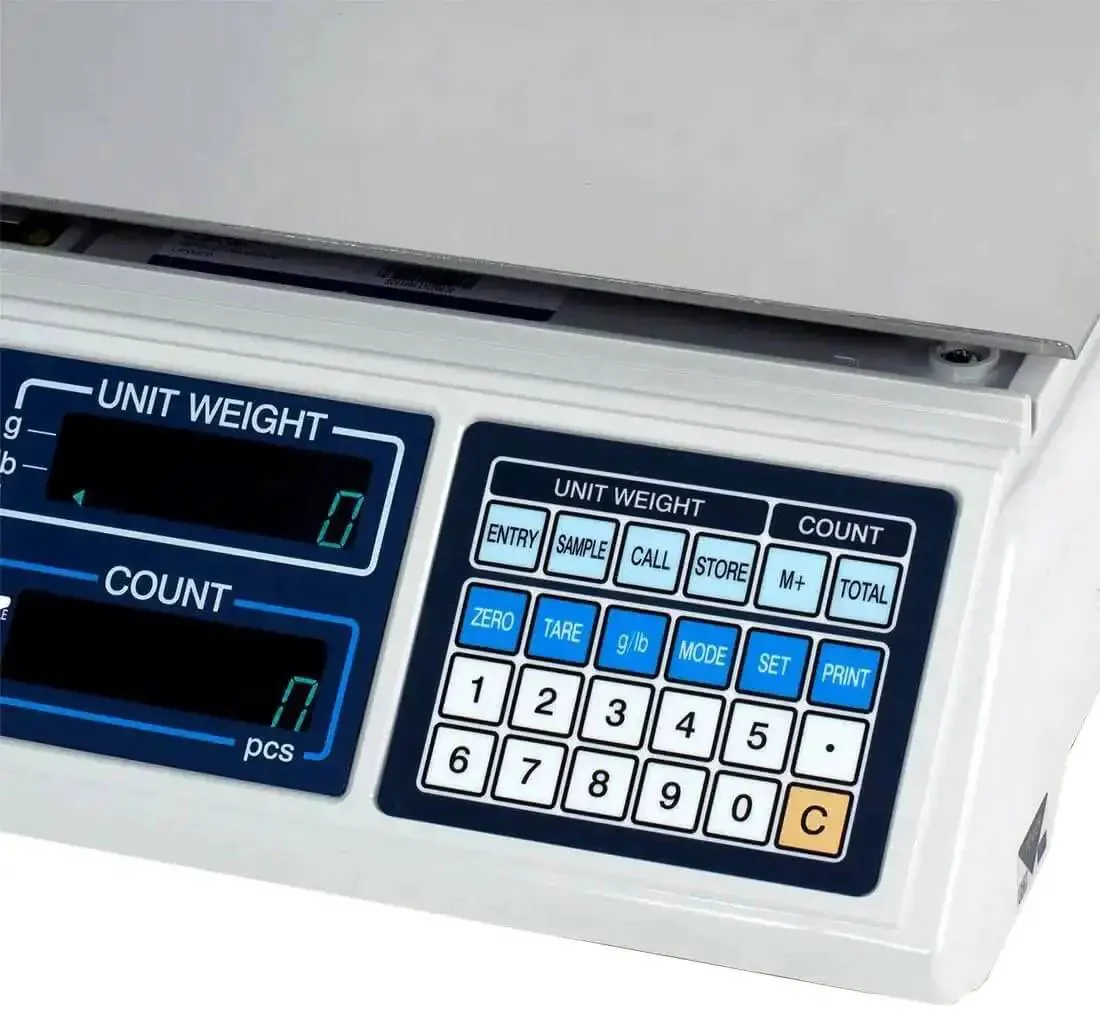 SC Series Precision Counting Scale With 50 Pound Capacity And 0.01 Pound Readability, Built In Count Comparator, 1000 Item Memory, Three VFD Displays And Bright Five Digit LED Readout For Fast Accurate No Fuss Batch Counting - Image 2