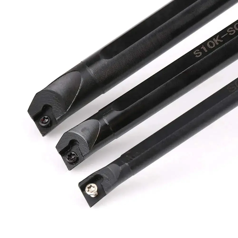 SCLCR Lathe Boring Bar Kit With Internal Turning Tool Holder, 10 CCMT0602 Inserts, 3 Wrenches For CNC Machines SHB Boring Bar, Space Saving, Easy Swap Inserts, Tough, Pro Grade Tooling Set - Image 4