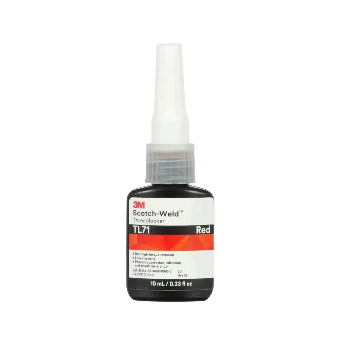 Scotch Weld TL71 Red Threadlocker High Strength Adhesive For Metal Fasteners 10 Pack Industrial Grade Locking Compound That Prevents Loosening From Vibration And Heat