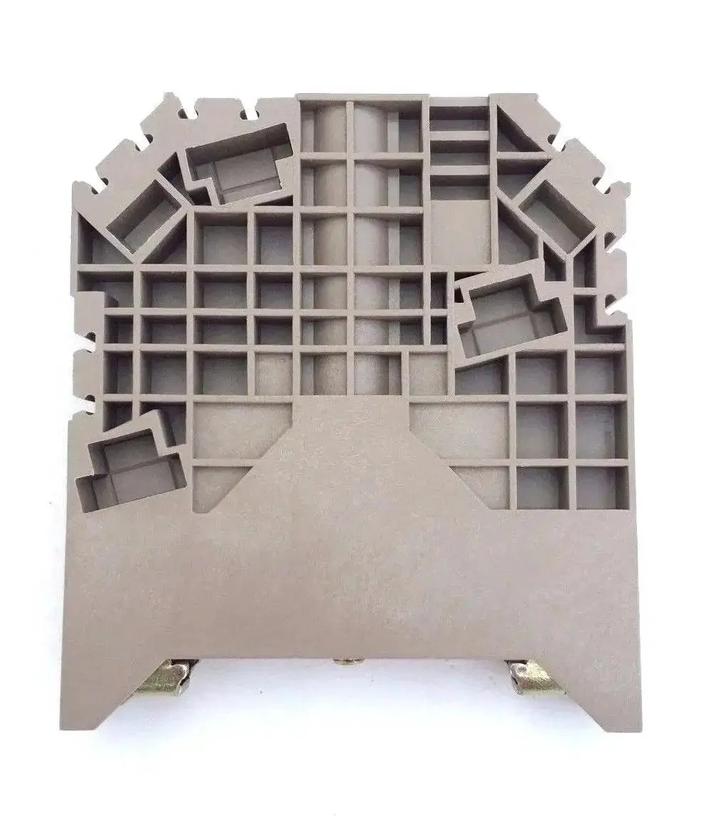 Screw Type End Bracket For 35mm DIN Rail Terminal Block Large Profile Pack Of 50 Easy Secure Mounting On 35mm Rails For Industrial Electrical Panels And Heavy Duty Performance