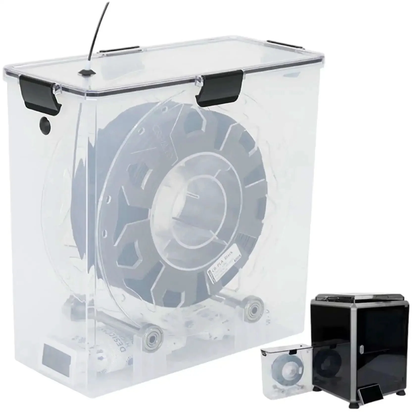 See Through Filament Dryer Box For 3D Printer With Air Tight Seal No Nonsense Moisture Proof And Dustproof Storage Clear Lid For Easy Filament Level Check Portable Lightweight Dryer Box For Safe Drying And Organized Filament Supply - Image 5