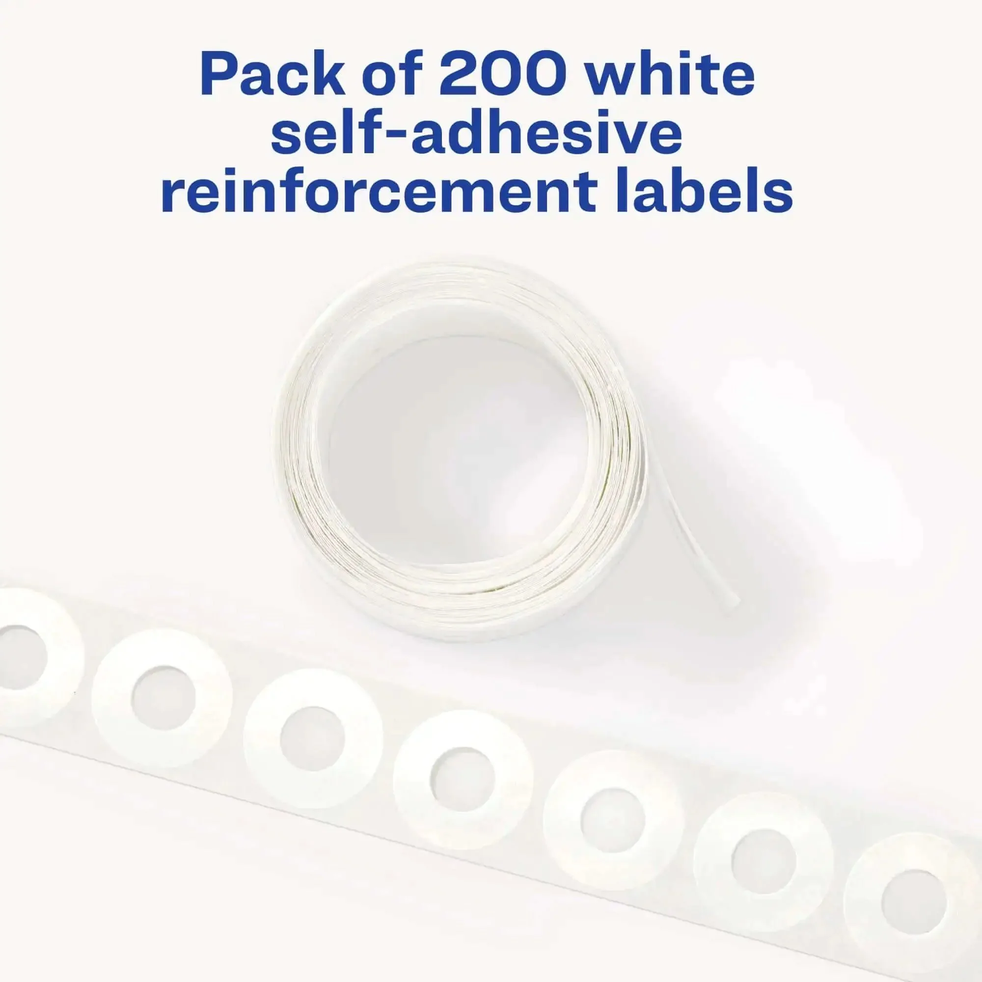Self-Adhesive 3 Hole Reinforcement Labels For One Quarter Inch Holes White Non Printable Stickers That Actually Hold Up Durable Poly Vinyl Paper Lifesaver Keeps Your Punched Pages Clean And Strong 200 Labels - Image 5