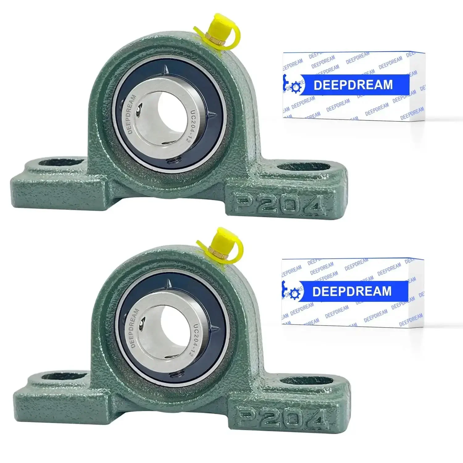 Self Aligning Pillow Block Bearing Kit Four Pack UCP204-12 With Three Quarter Inch Bore Mounted Chrome Steel Bearings For Shaft Support, Easy Fit, Low Friction, Durable Industrial Grade Construction - Image 2