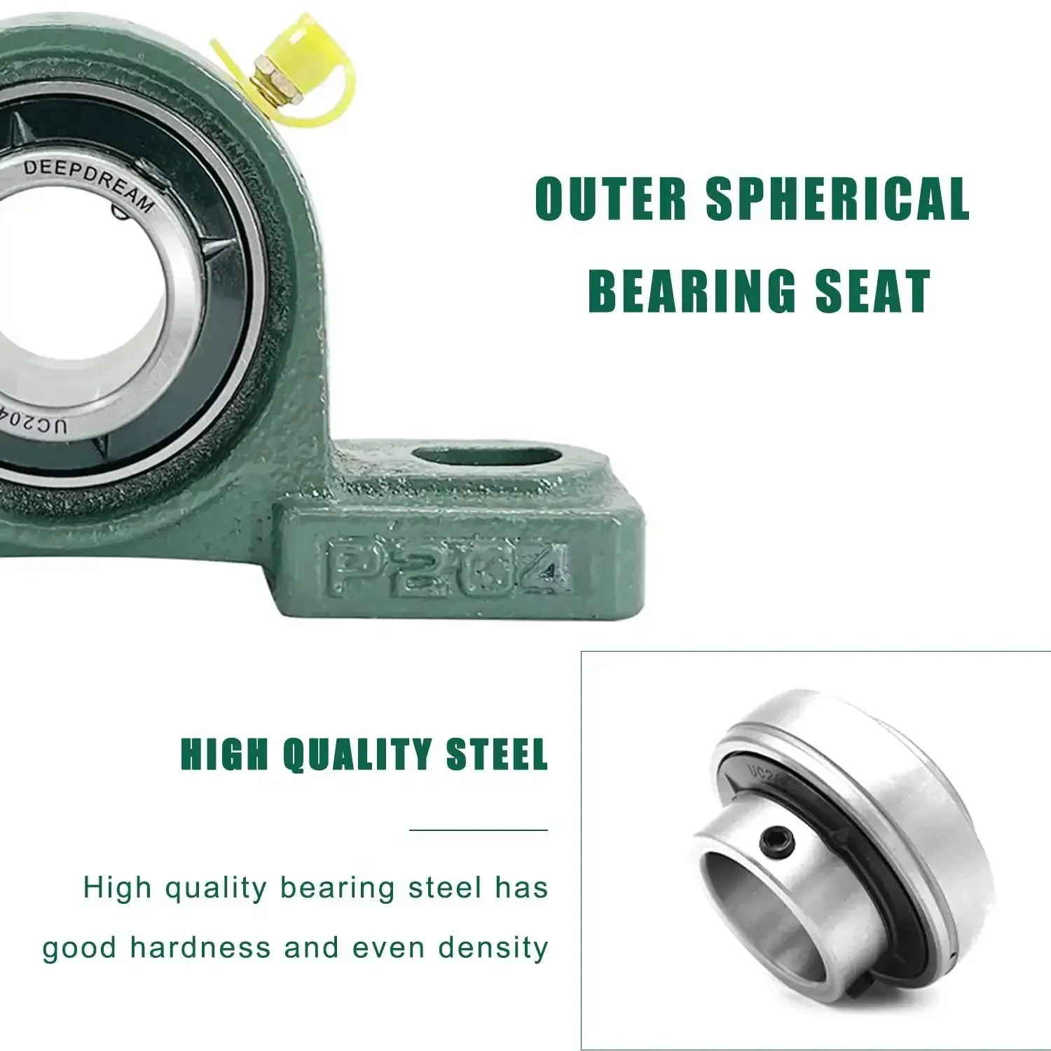 Self Aligning Pillow Block Bearing Kit Four Pack UCP204-12 With Three Quarter Inch Bore Mounted Chrome Steel Bearings For Shaft Support, Easy Fit, Low Friction, Durable Industrial Grade Construction - Image 6