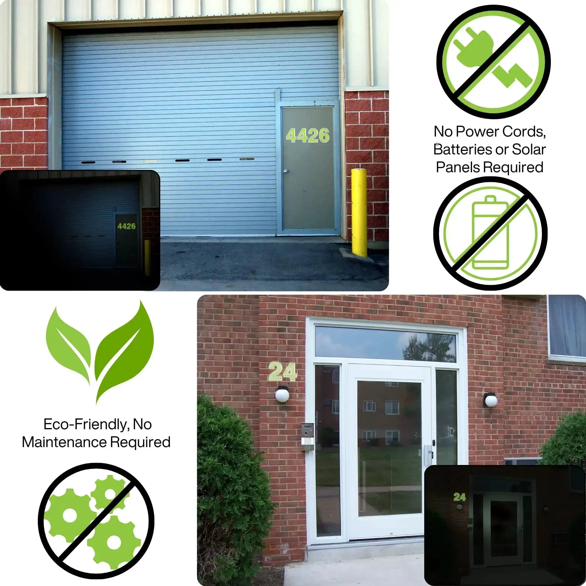 Self-Charging Outdoor Address Number 1 Waterproof Illuminated House Digit No Batteries No Wiring No Solar Panels No Fuss Low Maintenance Durable Resin Back Plate Ideal For Rural Or Low Light Areas - Image 6