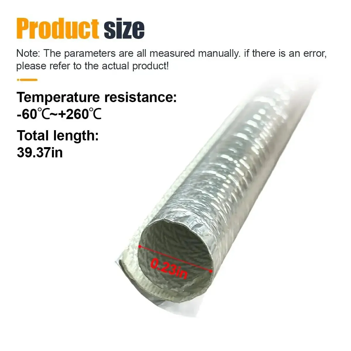 Self Closed Aluminum Heat Shield Sleeve 6mm One Quarter Inch, 39 Inch Length, Heavy Duty High Temp Reflective Fiberglass Sleeving for Cables Hoses and Wire Harnesses, Auto Exhaust Protection, Side Entry Design - Image 6