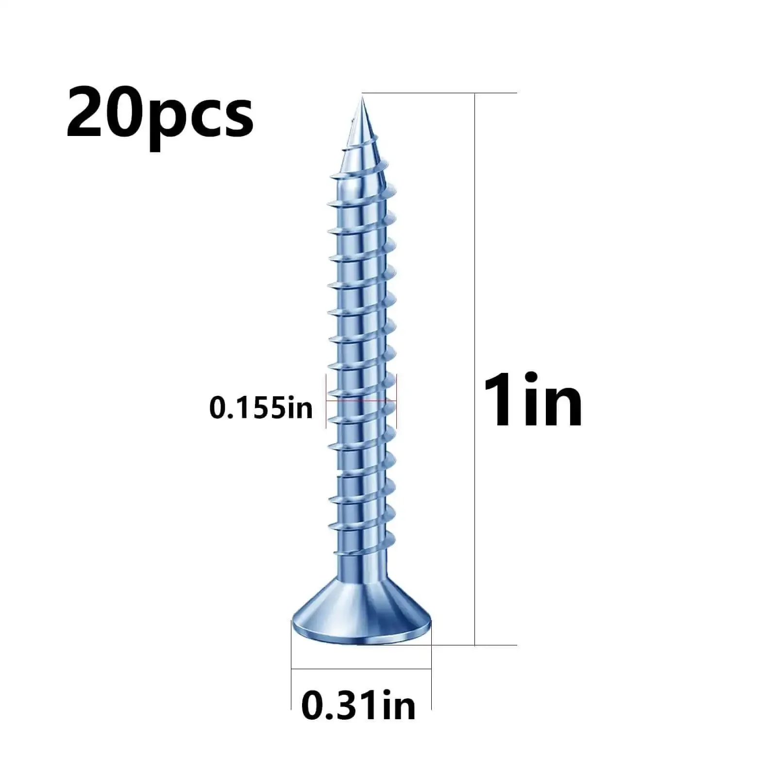 Self Drilling Drywall Anchors Assortment Kit For Concrete And Sheetrock 182 Pcs Heavy Duty Wall Anchors For Easy Installation No Drill Bit Required Includes Blue Yellow Black Zinc Wood Screws And Stainless Steel Screws - Image 3