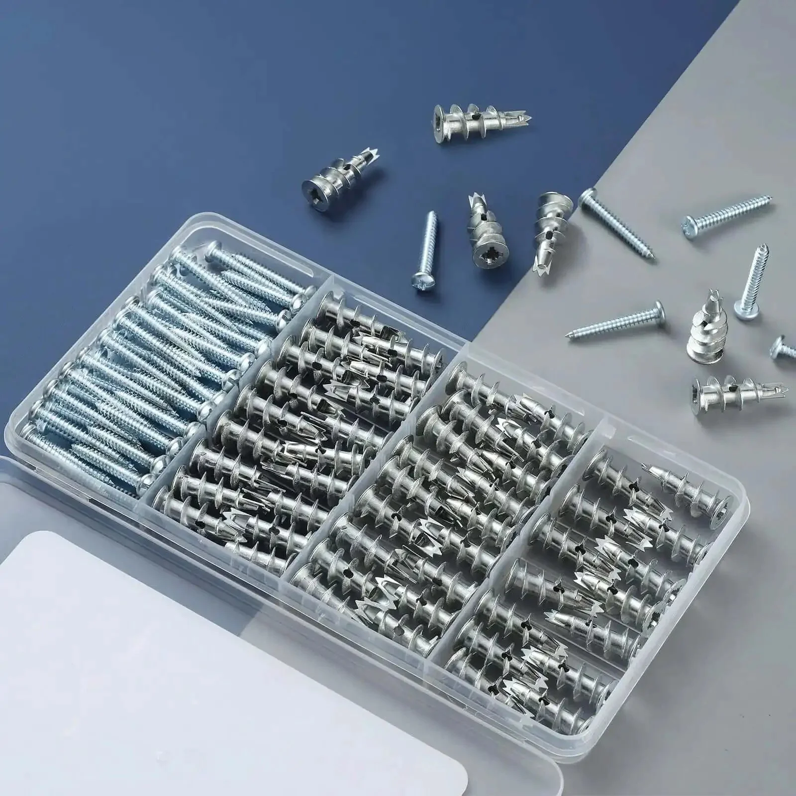 Self Drilling Drywall Anchors Kit With 110 Pieces Hollow Zinc Sheetrock Anchors And Screws Heavy Duty 60Lb Capacity Includes Phillips Drive Bit And Handy Box For Quick Home Fixes - Image 3