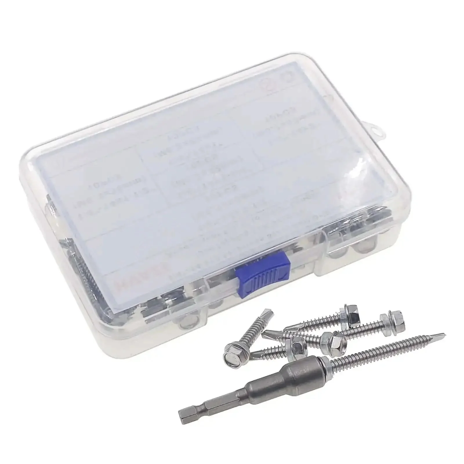Self Drilling TEK Screws Kit For Metals In 410 Stainless Steel With Hex Head M6.3 Threads 14 Tpi Five Lengths 1 Inch 1.25 Inch 1.5 Inch 2 Inch 2.5 Inch For Quick Metal Projects - Image 3