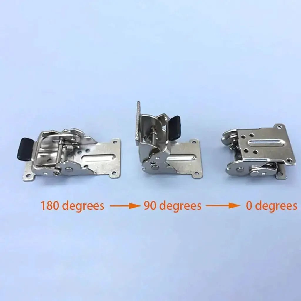 Self Locking Folding Hinges For Tables And Cabinets Silver Super Tough Heavy Duty Easy Install Table Legs And Folding Coffee Table Hardware Durable Cabinet Hinges For Closets Shelves And More - Image 3