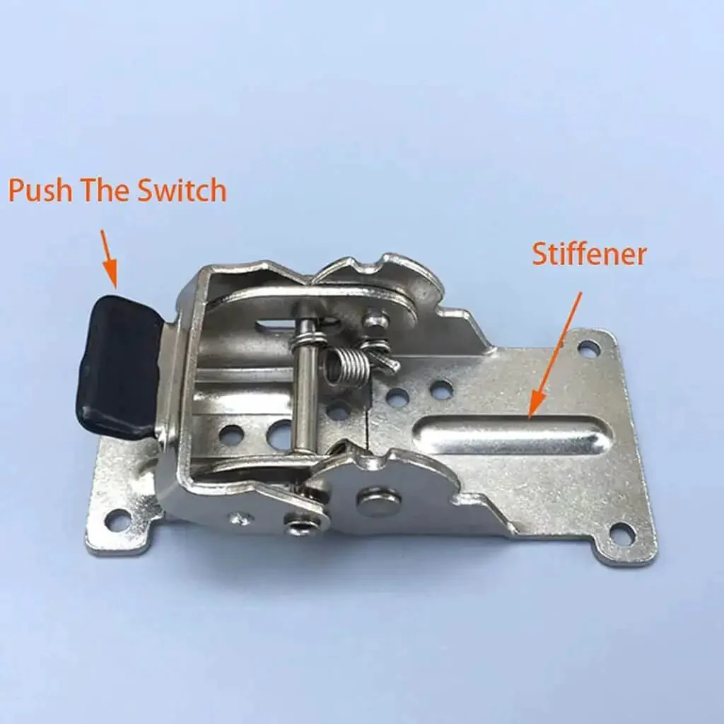 Self Locking Folding Hinges For Tables And Cabinets Silver Super Tough Heavy Duty Easy Install Table Legs And Folding Coffee Table Hardware Durable Cabinet Hinges For Closets Shelves And More - Image 4
