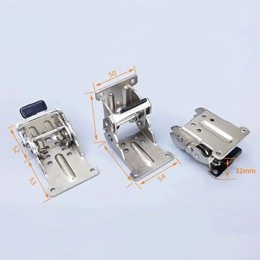 Self Locking Folding Hinges For Tables And Cabinets Silver Super Tough Heavy Duty Easy Install Table Legs And Folding Coffee Table Hardware Durable Cabinet Hinges For Closets Shelves And More - Image 5