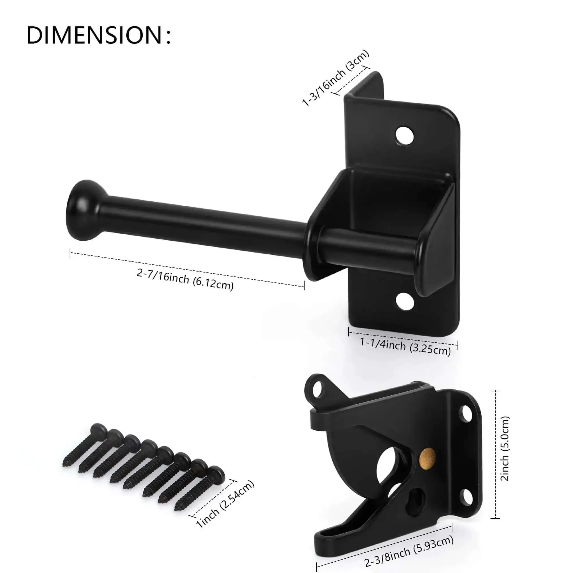Self Locking Gate Latch For Wooden Fence And Metal Gates Heavy Duty Automatic Gravity Gate Lock Hardware Hands Free Latch No Manual Latch For Outdoor Pool Garden Shed Black 1 Pack - Image 4