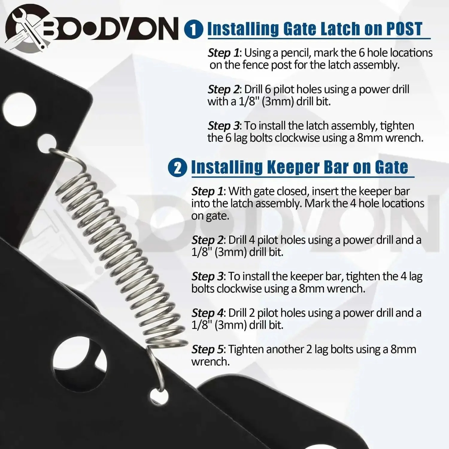 Self Locking Gate Latch For Wooden Fence Heavy Duty Post Mount Automatic Gate Lock Gravity Door Latch Hardware For Secure Pool Yard Garden Steel Black Finish - Image 3