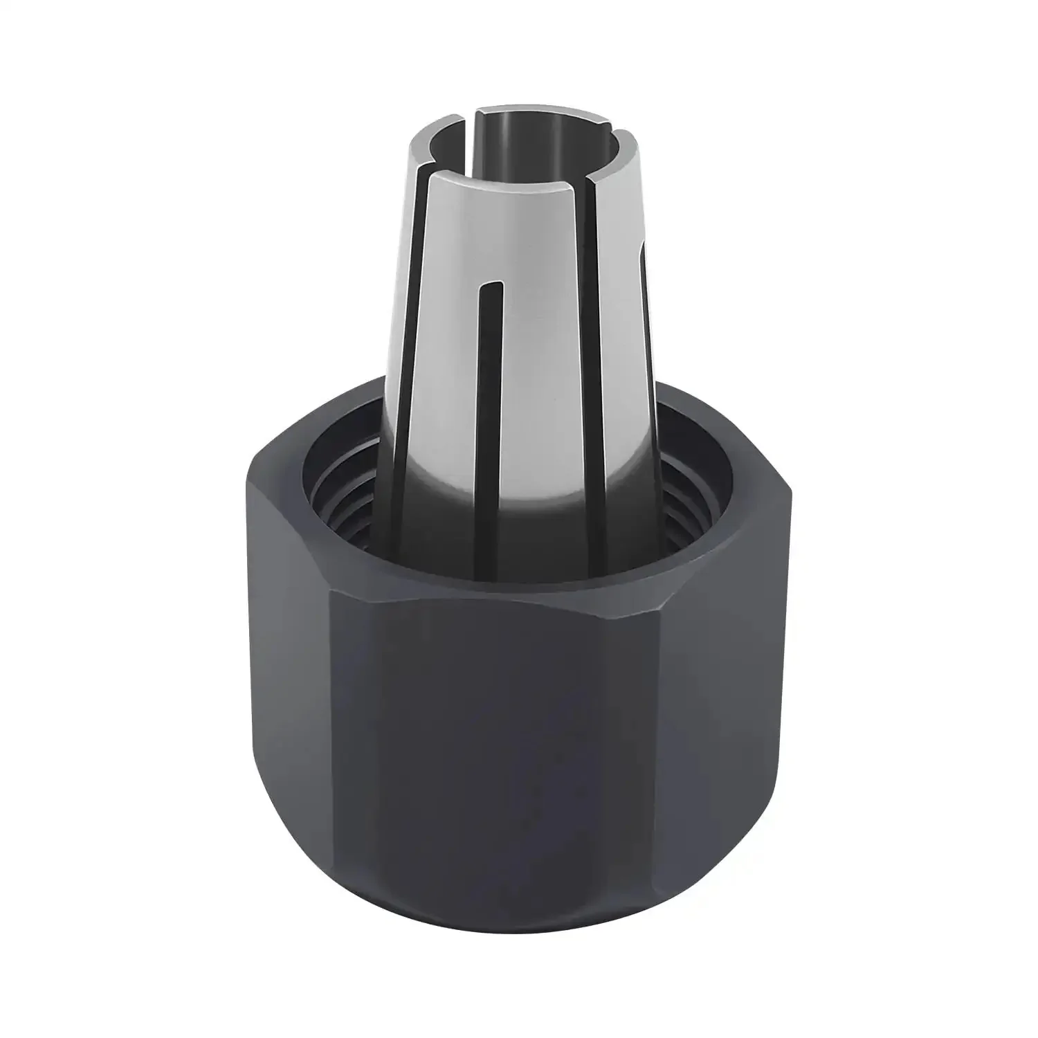 Self-Releasing Collet And Locking Nut Assembly For 1/4 Inch Routers, 6.35mm Fit, Easy Install, Built To Last, Includes Collet Nut And Lock Nut, Compatible With 14-46-0166 And 48-66 Series Collets And Nuts