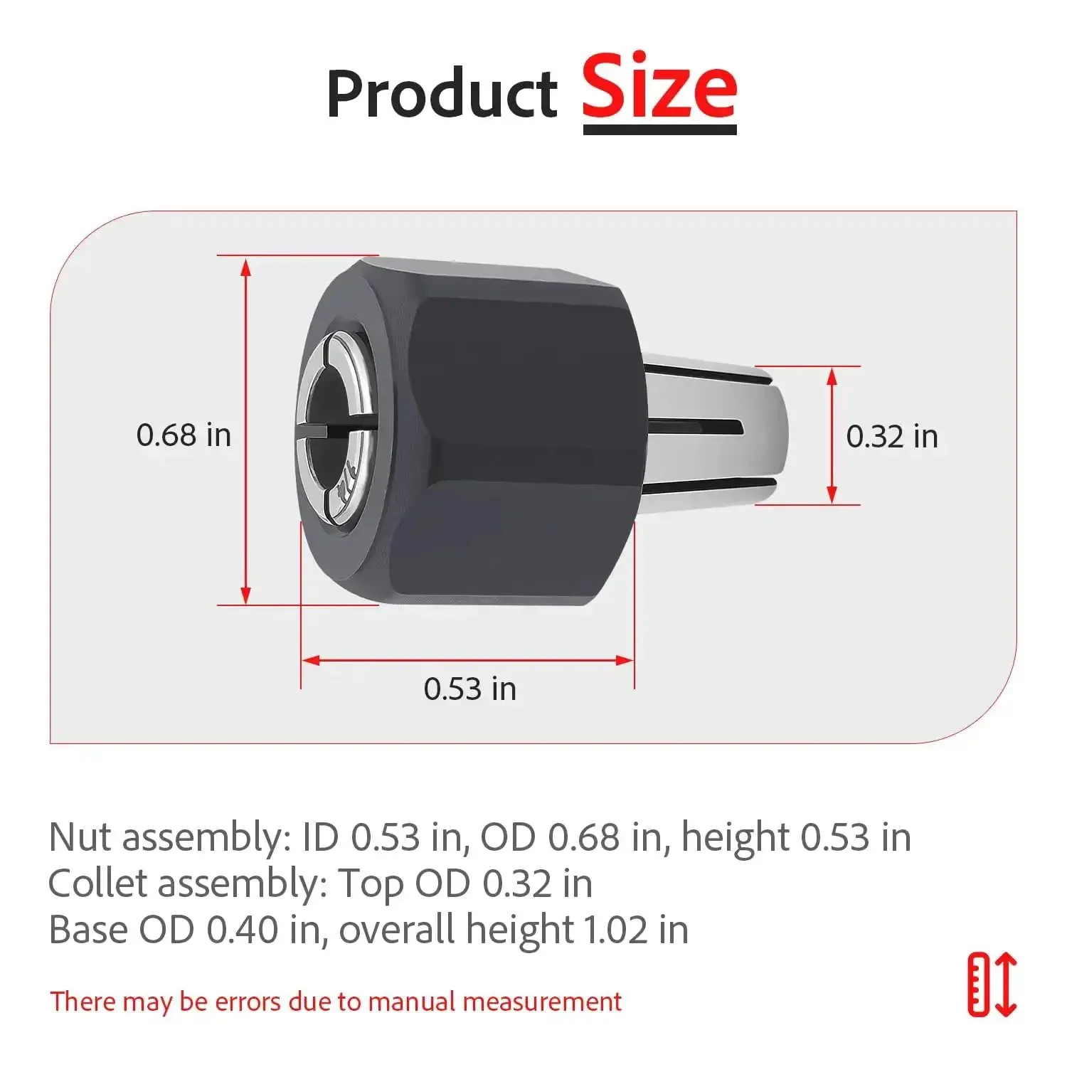 Self-Releasing Collet And Locking Nut Assembly For 1/4 Inch Routers, 6.35mm Fit, Easy Install, Built To Last, Includes Collet Nut And Lock Nut, Compatible With 14-46-0166 And 48-66 Series Collets And Nuts - Image 4