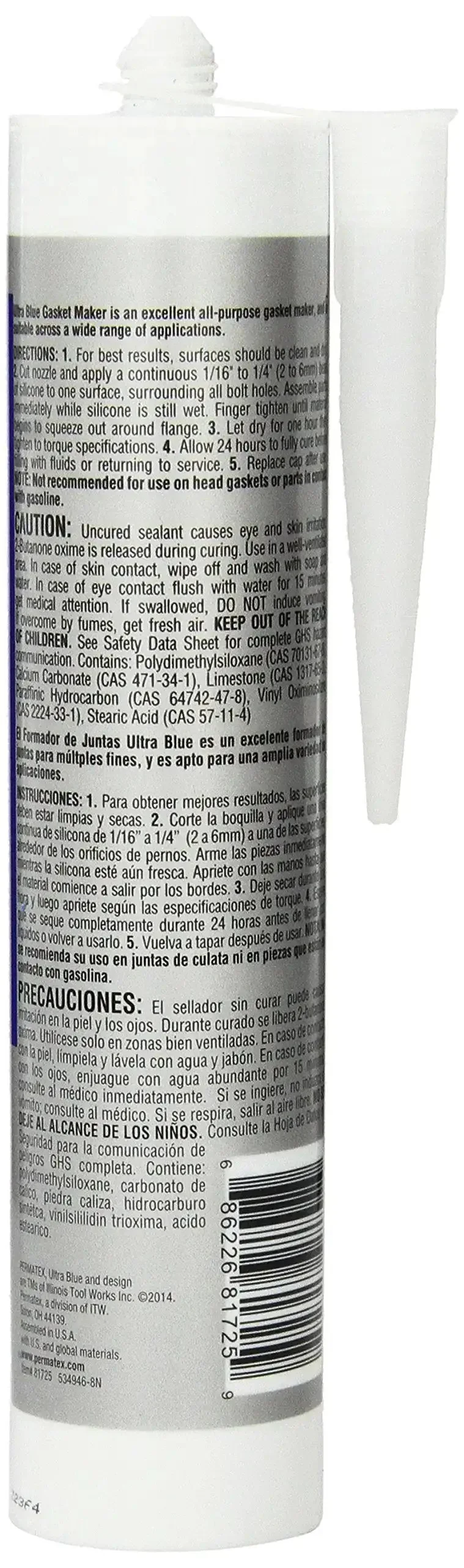 Sensor Safe Ultra Blue RTV Silicone Gasket Maker 13 Oz For Oil Resistant Seals Vibration Ready OEM Spec Low Odor Non Corrosive Sealant With Flexible Formula - Image 3