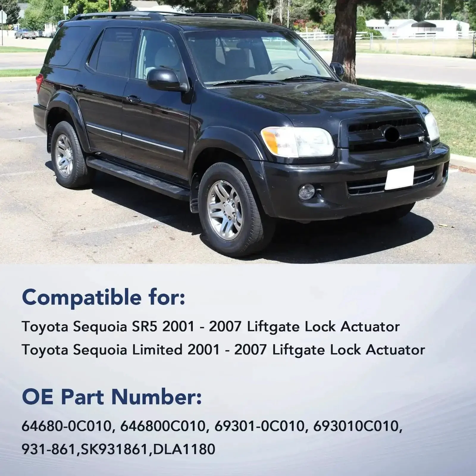 Sequoia Liftgate Lock Actuator And Trunk Latch Assembly With Cable For Toyota Sequoia 2001-2007 SR5 Limited 4.7L Easy Install Direct Fit Rear Hatch Lock Replacement 69301-0C010 646800C010 - Image 6