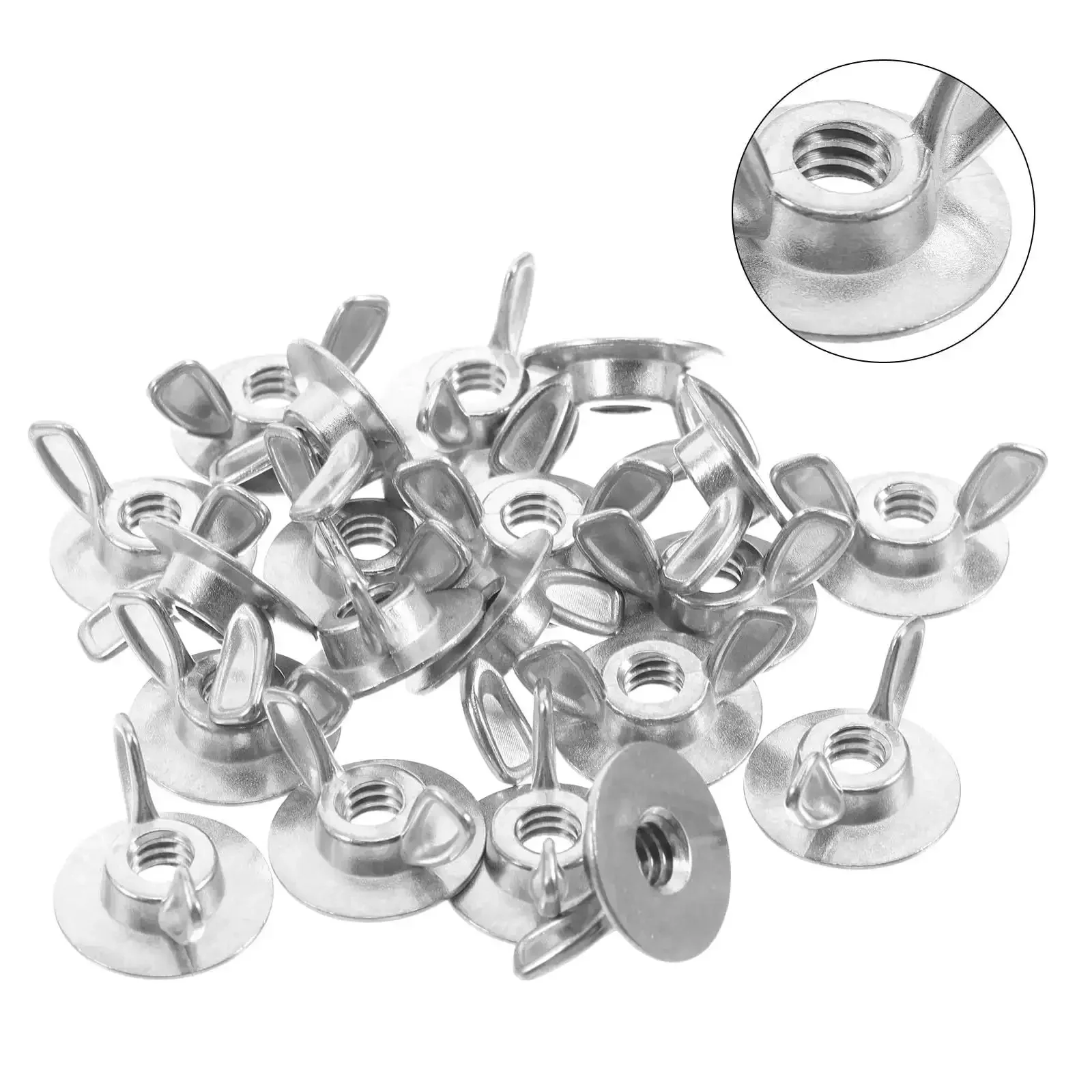 Set Of 20 Metal Thumb Nuts For Hurricane Shutters With Washered Backplates, Storm Shutter Fasteners, One Quarter Twenty Thread, No Fuss Quick Detach Panels For Easy Cleaning And Maintenance - Image 2