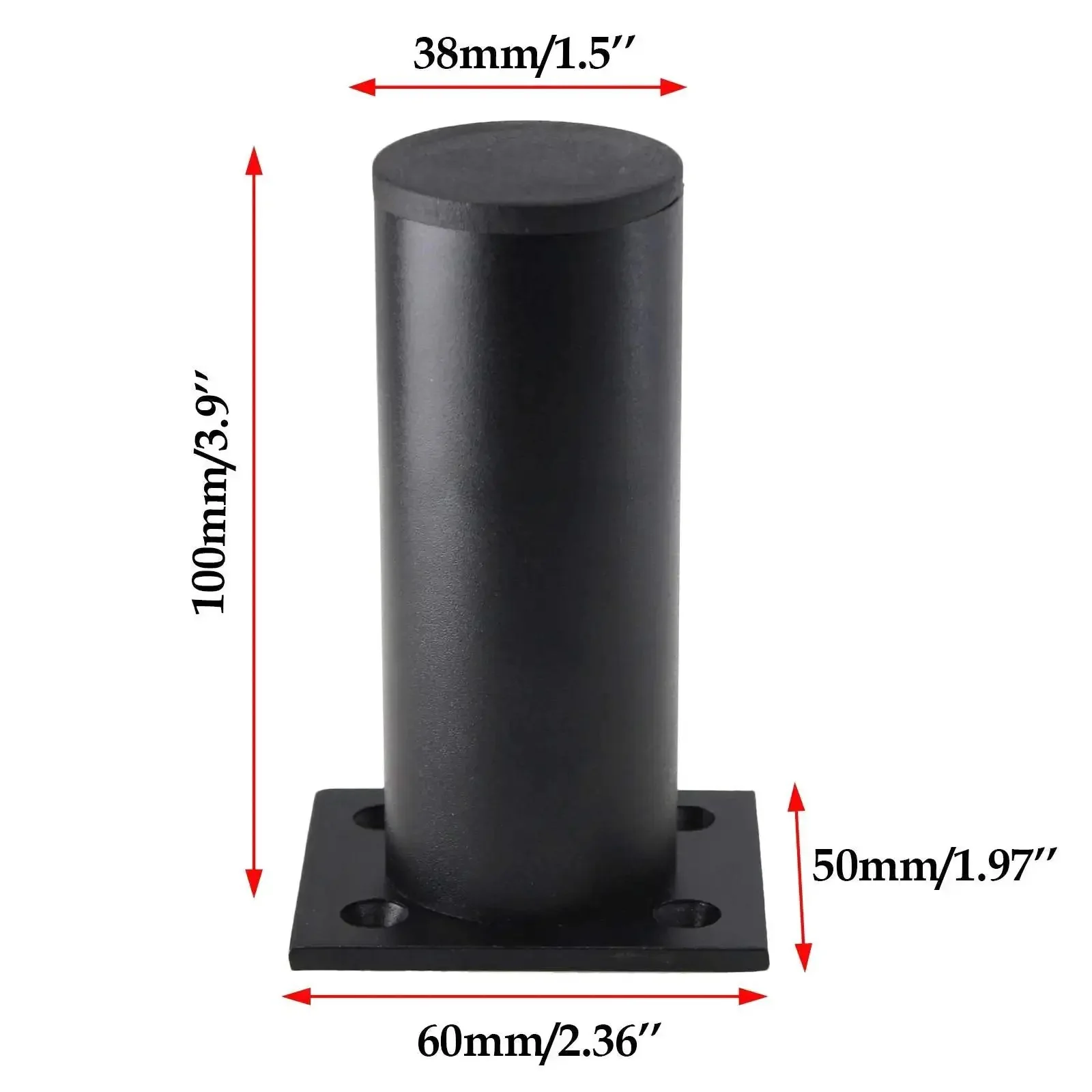 Set Of 4 4 Inch Adjustable Aluminum Furniture Legs With Screws, Beefy Built To Last Round Sofa Feet For Cabinets, Tables, And Shelves, 1.5 Inch Tube Diameter, Height Range 3.9 To 4.5 Inches, Easy Mount And Stable Support - Image 5
