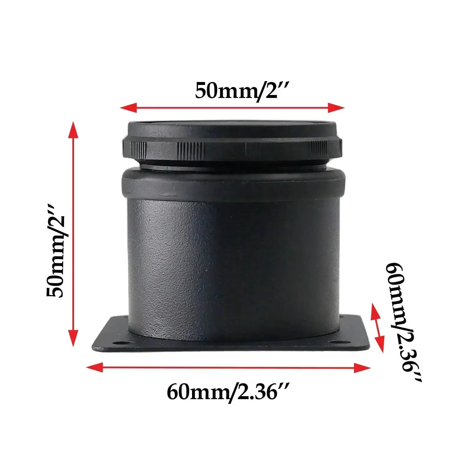 Set Of 4 Adjustable 2 Inch Stainless Steel Furniture Legs For Cabinets Sofas Tables And Shelves Round 2 Inch Diameter Feet Includes Mounting Plate And Screws Heavy Duty Durable Black Finish - Image 7
