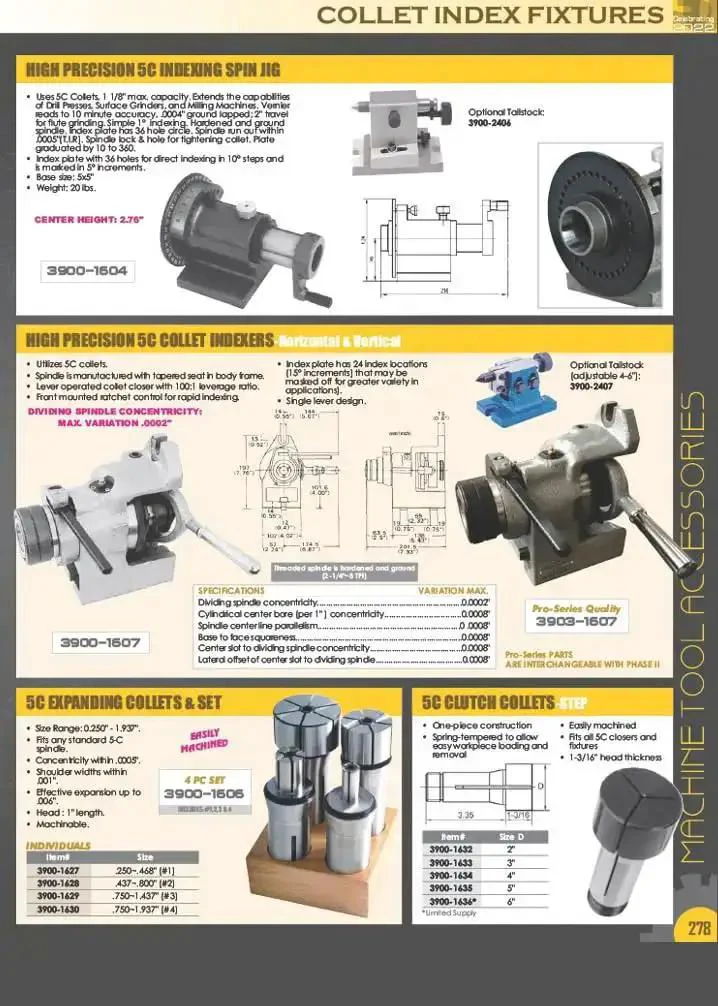 Seven Sixteenths Inch 5C Round Collet For Milling And Lathe, Hardened High Grade Tool Steel, Precision Ground, Internal And External Threaded, Versatile 5C Collet Body For Tight Tolerances And Easy Tool Setup - Image 4