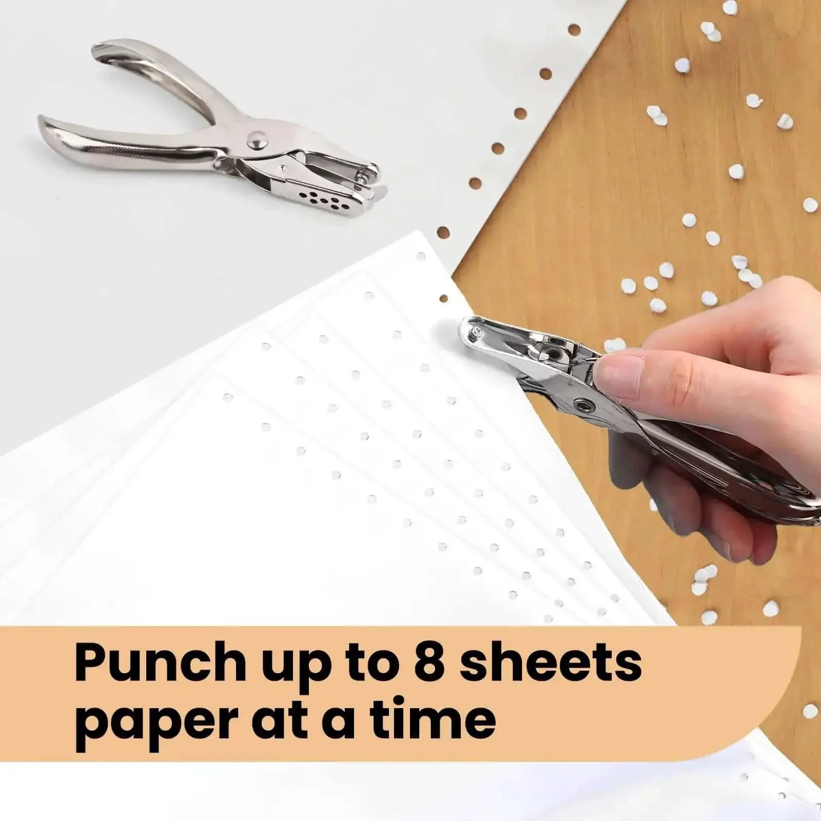 Seventeen Piece One Eighth Inch Circle Hole Punch Set For Office School Home DIY Crafts Greeting Cards Scrapbooks And Paper Projects Durable Metal Construction Great For Craft Lovers And Classroom Use - Image 5