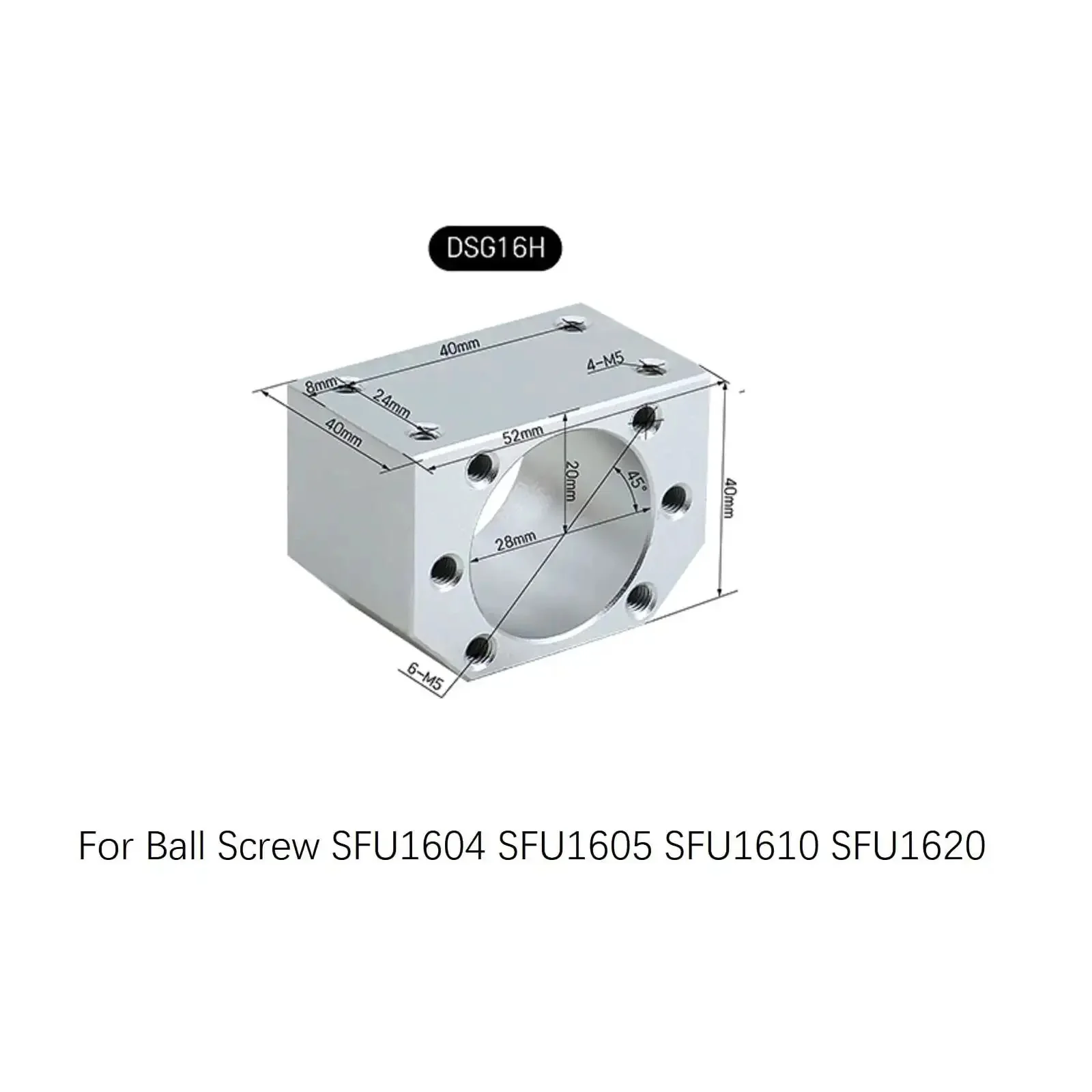 SFU1605 Linear Motion CNC Ball Screw Kit With Anti Backlash Nut 750mm 29.53in 16mm Ballscrew All In One Bundle Includes BK12 End Supports BF12 Coupler Nut Housing And Nema 23 Motor Mount - Image 4